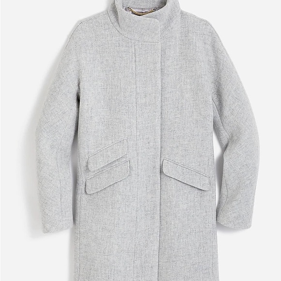 J. Crew Cocoon coat in Italian stadium-cloth wool blend warm cozy black label - Picture 3 of 10